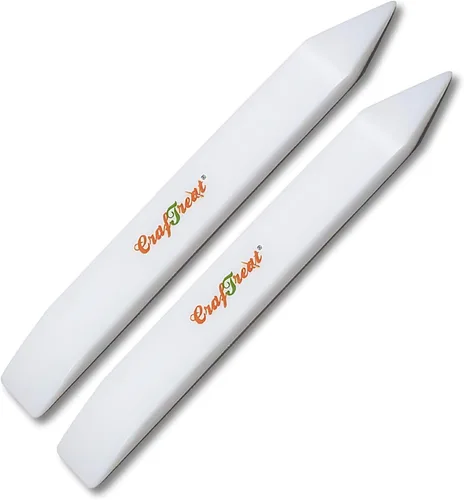 CrafTreat - Juego de 2 herramientas grandes de hueso de teflón para manualidades con papel y álbumes de recortes - Carpeta y puntuador para hacer