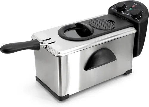 Miniatura 3 de MegaChef Freidora eléctrica de aceite con control de temperatura ajustable y temporizador (3.17 cuartos de galón)