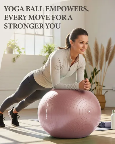 Miniatura 2 de Trideer Pelota de Ejercicio de Yoga, Silla de Oficina y Bola de Equilibrio, Bola de Estabilidad para Pilates, Terapia Física, Entrenamiento