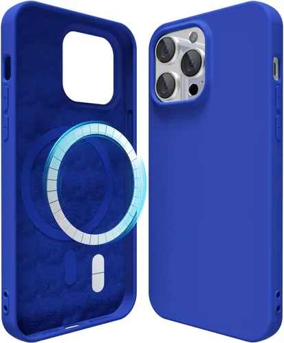 Miniatura 9 de oakxco Funda de silicona para iPhone 12 Pro Max, magnética, compatible con carga inalámbrica Magsafe, cubierta protectora de goma suave y delgada