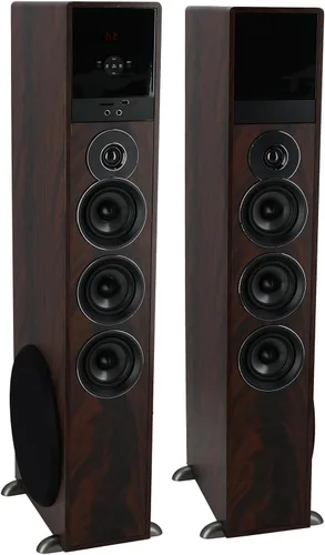Miniatura 10 de Rockville TM150B - Sistema de altavoces de torre de cine en casa, negro, 1000 W, subwoofers de 10 pulgadas, Bluetooth, reproducción USB/SD, radio