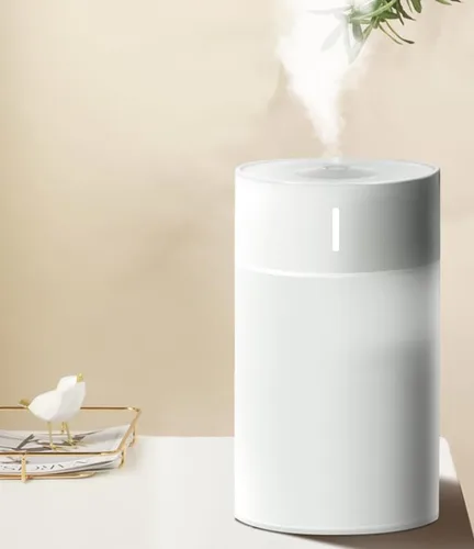 Mini humidificador portátil, fuente de alimentación USB, perfecto para dormitorio, oficina y coche (8.8 fl oz, blanco)
