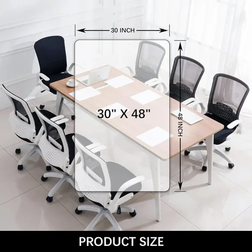 Miniatura 7 de Kuyal Tapete transparente para silla para suelo de madera dura de 30 x 48 pulgadas, tapete de protección de madera/azulejos para oficina y hogar