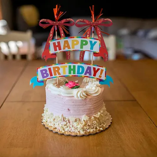 Miniatura 7 de Cinta de feliz cumpleaños de 1 pulgada, cintas de satén de cumpleaños rojas con estampado dorado para decoración de cumpleaños, envoltura
