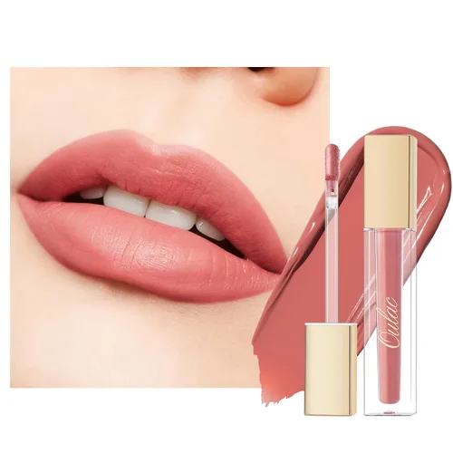Miniatura 43 de Oulac Lápiz labial rojo líquido mate para mujer, lápiz labial de larga duración, impermeable, sin transferencia, fórmula cremosa de alta 【M08 1000