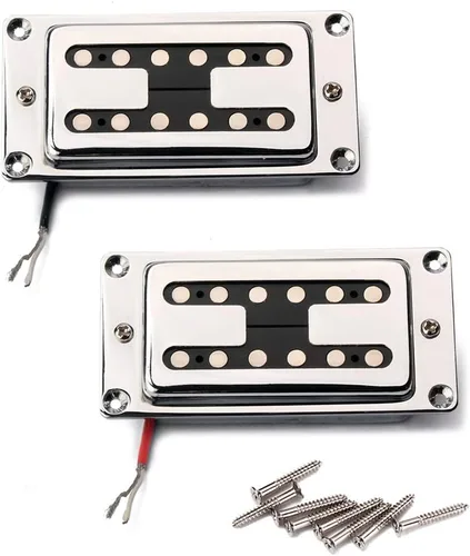 Miniatura 7 de Alnico - Juego de 5 pastillas Humbucker de doble bobina Humbucker Pastillas estilo H cuello y puente para guitarra eléctrica de bajo, repuesto