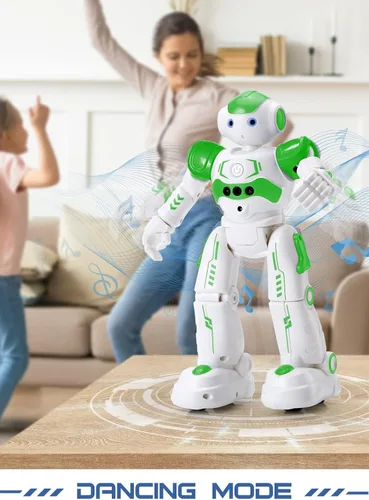 Miniatura 5 de KingsDragon - Robot RC, juguetes para niños con gestos y detección, robot inteligente a control remoto para niños de 4 a 8 años, regalo de Verde