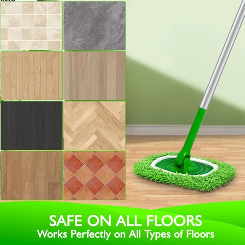 Miniatura 5 de Almohadillas de microfibra reutilizables para trapeador Compatibles con Swiffer Sweeper - Paquete de 4 paños de barrido en seco y paños de trapeo