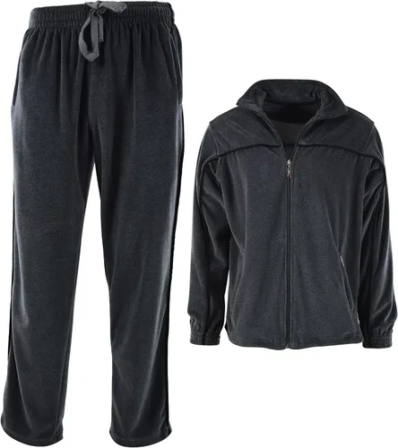 Miniatura 2 de ChoiceApparel Chándal de terciopelo para hombre con bolsillos con cremallera