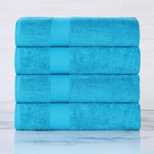 Miniatura 27 de SUPERIOR Kendell - Juego de 4 toallas de baño de algodón egipcio, absorbentes, para la ducha, artículos esenciales para el spa, toallas grandes