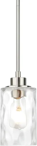 Miniatura 9 de XiNBEi Lighting Iluminación colgante 1 luz Mini lámpara colgante con vidrio, moderna lámpara de techo colgante de cocina ajustable acabado bronce
