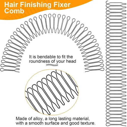 Miniatura 5 de ANCIRS Paquete de 12 peines fijadores de acabado de cabello, accesorios para el cabello en forma de U para mujeres y niñas