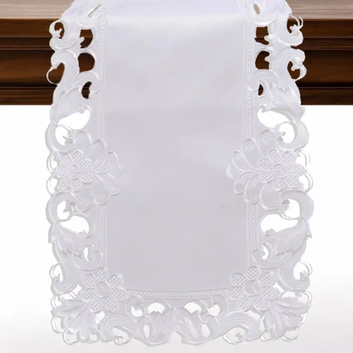 Miniatura 19 de DECOZEN Camino de Mesa Navideño Dorado con Ciruela – Bufanda Decorativa Bordada para Comedor y Tocador para Mesas Navideñas, Bodas y Fiestas – 14 x