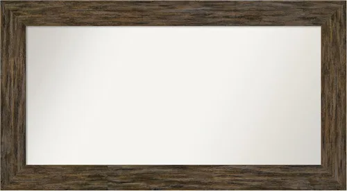 Miniatura 73 de Amanti Art Espejo personalizado, espejo de baño marrón Fencepost, espejo de pared o espejo de tocador de baño sobre el fregadero (27 x 27 pulgadas)