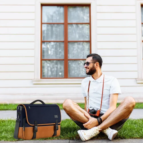 Miniatura 43 de MATEIN Bolsa tipo mensajero para hombres, mochila escolar para adolescentes, ligera de 17.3 pulgadas, maletín para laptop grande, bolsa cruzada