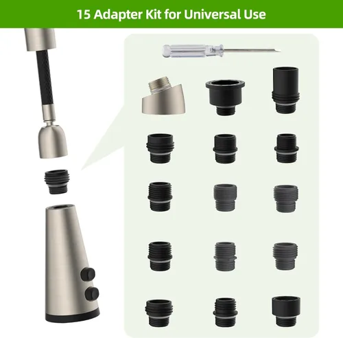Miniatura 3 de Cabezal de Repuesto para Grifo de Cocina de 4 Funciones, Cabezal Rociador Universal Extraíble para Fregadero de Cocina con 15 Adaptadores Compatible