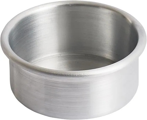 Winco Molde redondo para tartas de capa de aluminio resistente, 4" x 2"