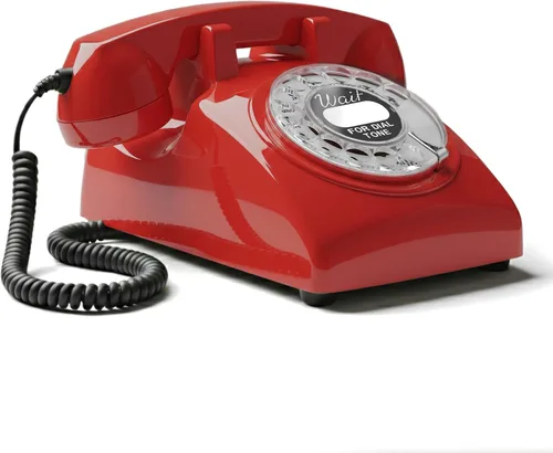 Miniatura 12 de Opis 60s Cable: Teléfono rotativo/Teléfono vintage/Teléfono retro/Teléfono antiguo/Teléfono fijo retro/Teléfono vintage/Teléfono analógico