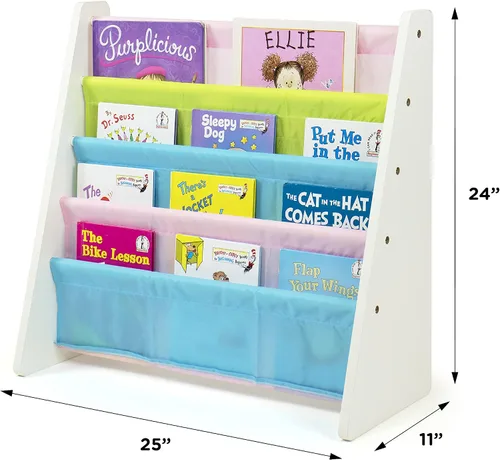 Miniatura 7 de Humble Crew Organizador de juguetes para niños con estante para libros y contenedores de almacenamiento