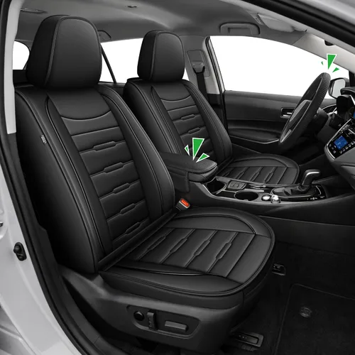Miniatura 10 de AOMSAZTO RAV4 - Fundas de asiento delantero de cuero para Toyota RAV4 2019 2020 2021 2022 2023 2024 2025 LE, XLE, XLE Premium, Limited con Línea roja