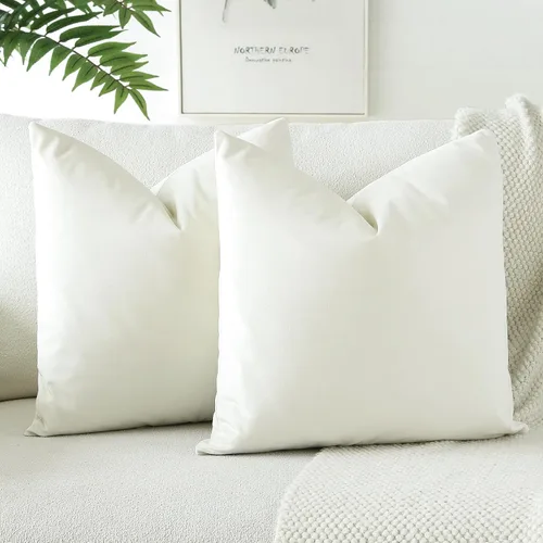 OTOSTAR Paquete de 2 fundas de almohada decorativas de terciopelo suave, fundas de cojín cuadradas sólidas para decoración del hogar, fundas de