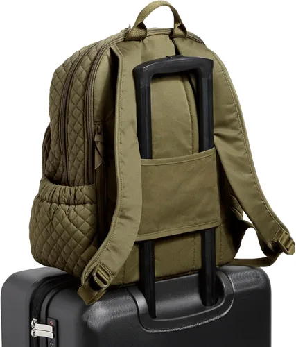 Miniatura 7 de Vera Bradley Mochila Campus de Algodón para Mujer, Climbing Ivy Green - Algodón reciclado
