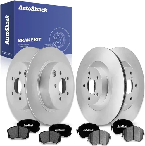 AutoShack Rotores de freno delanteros y traseros, pastillas de freno de cerámica de repuesto para Subaru Impreza 2012-2014 2013-2015 XV Crosstrek