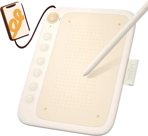 Miniatura 10 de UGEE Q6 - Tableta de dibujo de 6.5 x 4 pulgadas para teléfono Android con 6 teclas de acceso rápido, tableta gráfica, modo de dibujo ajustable