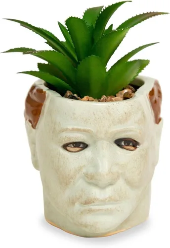 Miniatura 5 de Macetero de película de terror, decoración de Halloween, mini cabeza aterradora, calavera divertida, maceta de zombi, maceteros góticos únicos