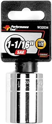 Miniatura 25 de Performance Tool W32028 1/2 Drive 6-Point Socket, 7/8