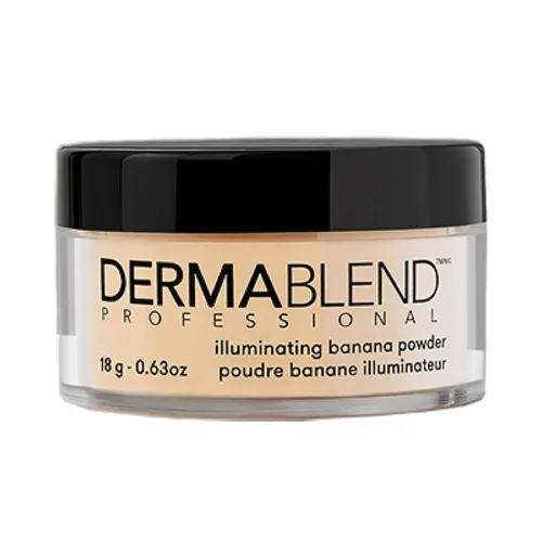 Dermablend Polvo de ajuste suelto, polvo facial de maquillaje y polvo de acabado para tonos de piel claros, medianos y bronceados