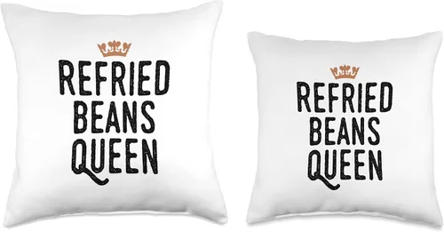 Miniatura 3 de Refried Beans Queen Almohada gráfica, 16 x 16 pulgadas, multicolor