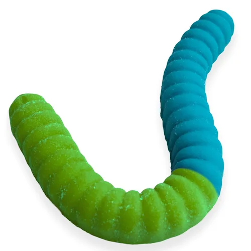 Miniatura 10 de Gusano de gomita gigante agrio – Caramelo de gomita grande de 2 libras con gran sabor picante de GGB Candies (cereza/naranja)