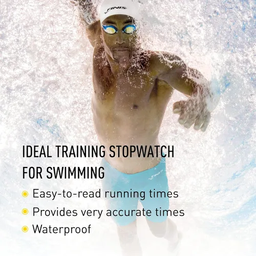 Miniatura 3 de FINIS Cronómetro impermeable para entrenamiento de natación - Memoria dividida de 300 - Modo de frecuencia de carrera - Pantalla de fácil lectura