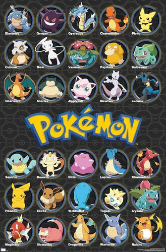 Trends International Pokémon - El favorito de todos los tiempos - Póster de pared (22.37 pulgadas x 34 pulgadas / 56.8 x 86.36 cm., póster y paquete