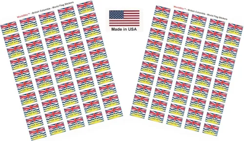 Miniatura 247 de 100 calcomanías de la bandera de Alaska; 1.5" x 1" hechas en Estados Unidos, calcomanías autoadhesivas de la bandera del estado para álbumes