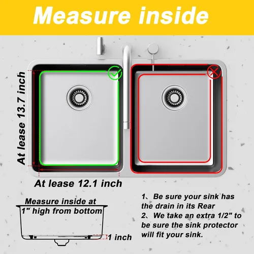 Miniatura 4 de Rejilla para fregadero de cocina, protectores de fregadero de acero inoxidable, rejilla inferior de fregadero para fregadero de tazón individual
