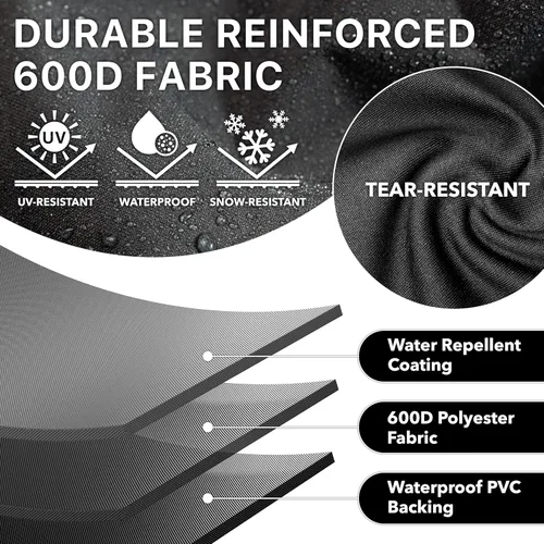 Miniatura 3 de Simple Houseware Cubierta para Parrilla de Gas BBQ de Servicio Pesado de 32 pulgadas, Poliéster 600D Impermeable, Resistente a la Intemperie
