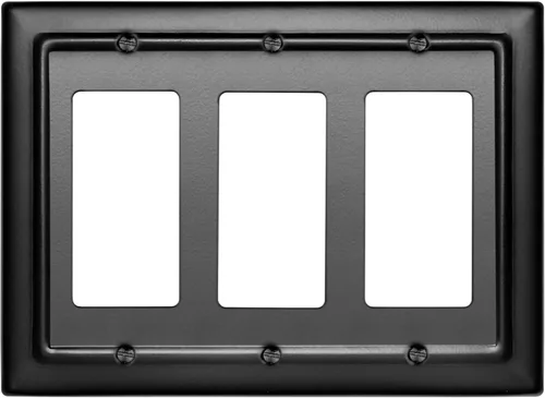 Miniatura 19 de Monarch Abode Placa de cubierta de interruptor de luz basculante – 4 placas de pared blancas decorativas arquitectónicas para tomacorrientes, placas