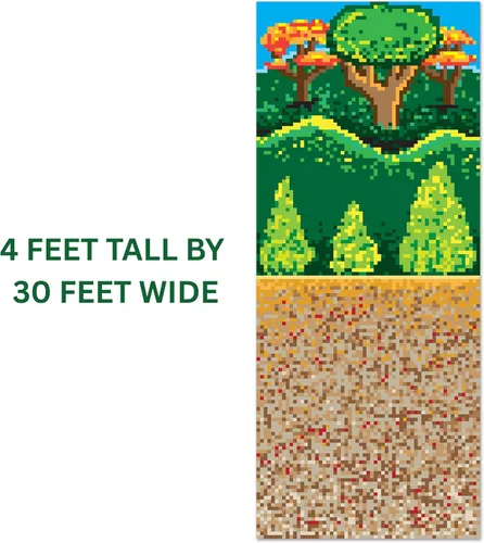 Miniatura 2 de Beistle Telón de fondo Forest de 8 bits