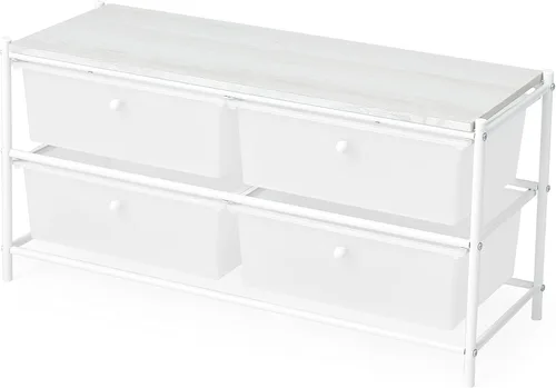 Suprima® Cajones Multiusos con Estante - Tapa Blanca Blanca Parte superior blanca/blanqueada