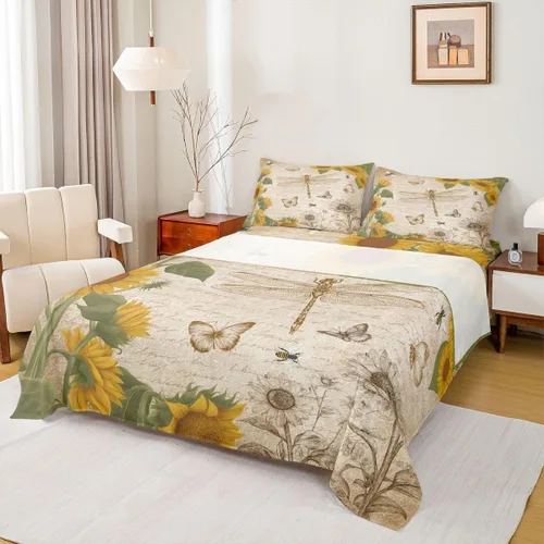 Miniatura 8 de Erosebridal Ropa de cama de 3 piezas de rosa roja, tamaño individual, sábana bajera y sábana encimera para mujeres y niñas, estampado de momentos