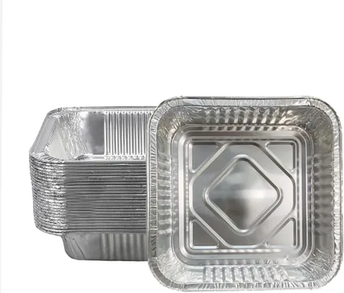Miniatura 11 de Forros de papel de aluminio antiadherentes desechables para freidora de aire, cuadrados, 50 piezas, papel de aluminio a prueba de aceite también