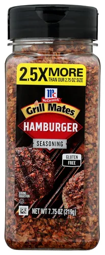 McCormick Grill Mates Condimento para hamburguesas, 7.75 onzas