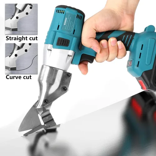 Miniatura 4 de Tijeras eléctricas de metal, tijeras de metal inalámbricas para cortar hojas, hierro, tapicería, alfombra, cuero, cartón con 2 baterías de 3000 mAh