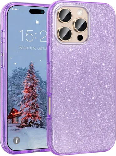 Miniatura 68 de MATEPROX - Funda compatible con iPhone Air de 6.5' [2025], carcasa protectora de 3 capas con purpurina brillante y tendencia, anti-arañazos y a