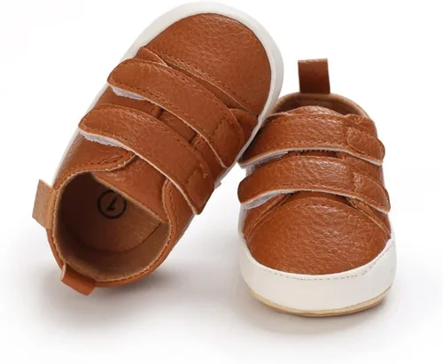 Miniatura 2 de Clowora Zapatos para bebés niños y niñas, suela de goma antideslizante, zapatos de cuna para recién nacidos, mocasines planos.