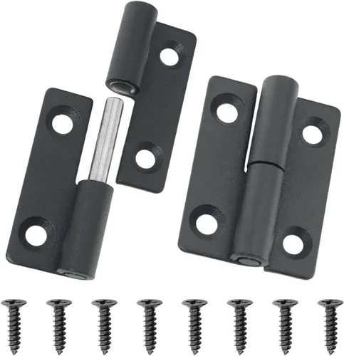 Bisagras de elevación negras de acero inoxidable 304 bisagras desmontables de 1.969 x 1.417 x 0.079 in, bisagras de bandera pequeñas, bisagras de