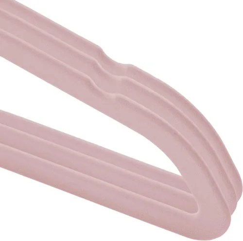 Miniatura 3 de Casafield 50 perchas de terciopelo para niños - Tamaño de 14 pulgadas para ropa de niños - Rosa claro