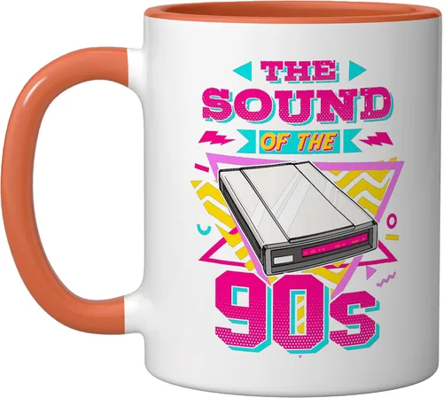 Miniatura 7 de 90s Nostalgia Retro 90s Dial Up Internet Vintage Ceramic Mug, Black/White